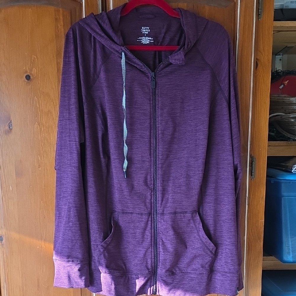 Hanes Women's  Plus Size, Plum Hoodie Jacket